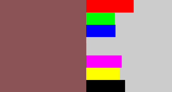 Hex color #8c5356 - dark mauve