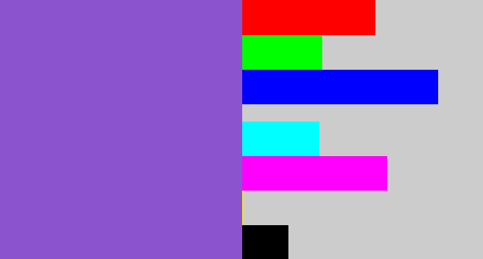Hex color #8c53ce - purpley