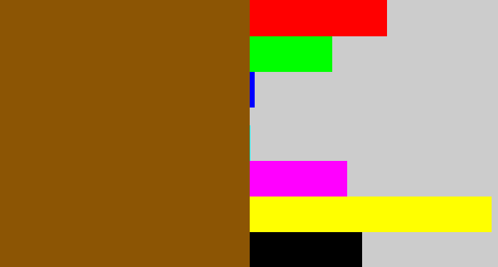 Hex color #8c5504 - poo brown