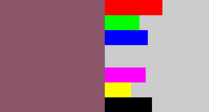 Hex color #8c5569 - dark mauve