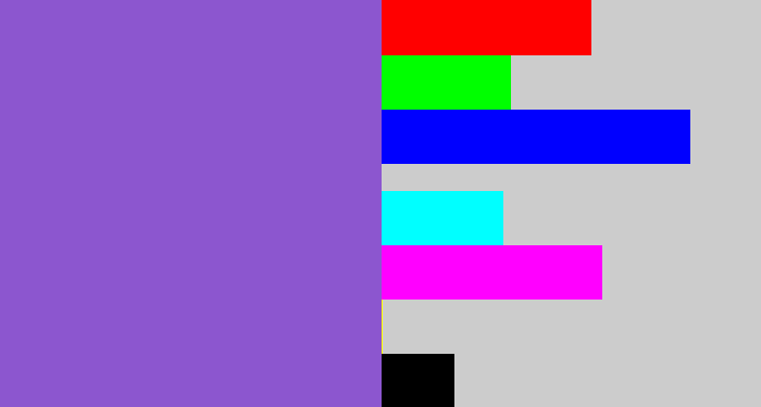 Hex color #8c56cf - purpley