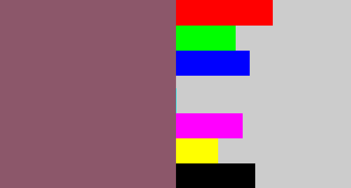 Hex color #8c576a - dark mauve