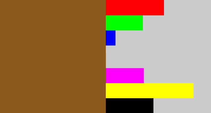 Hex color #8c5a18 - medium brown