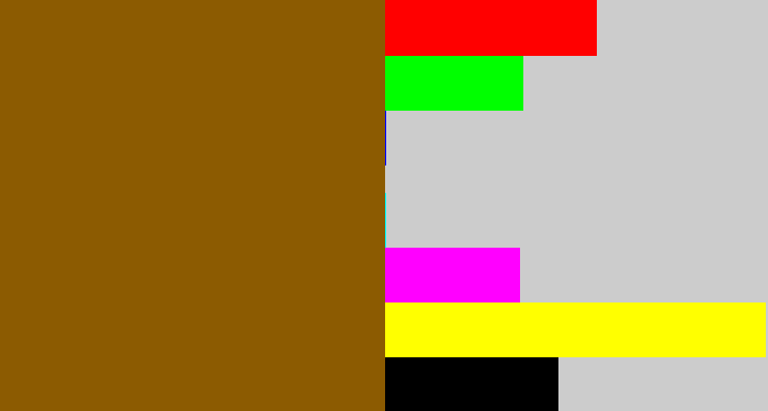 Hex color #8c5b01 - poo brown
