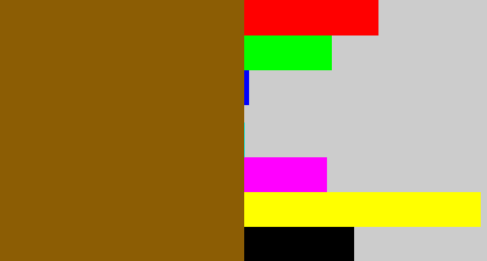 Hex color #8c5d04 - poo brown