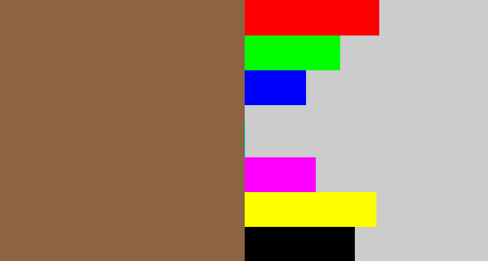 Hex color #8c6441 - cocoa