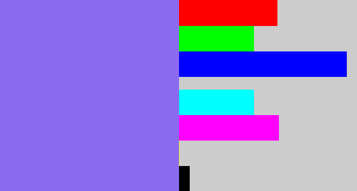 Hex color #8c6af0 - purpley