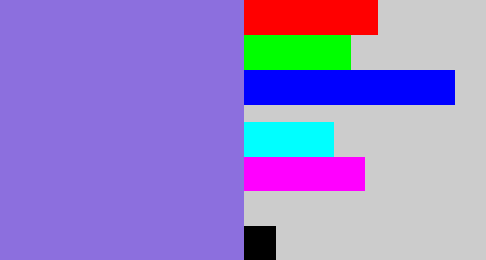 Hex color #8c6fde - purpley