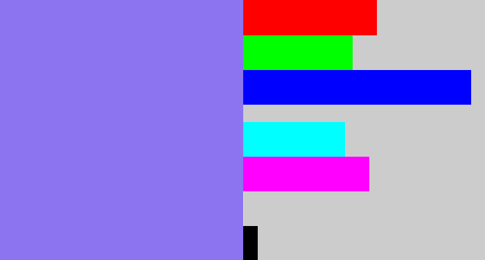 Hex color #8c73f0 - periwinkle