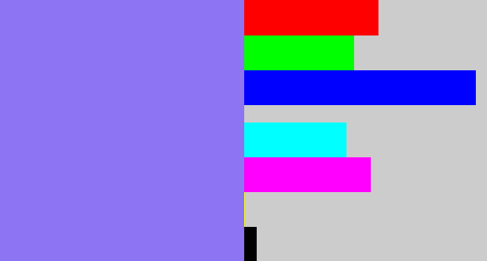 Hex color #8c74f2 - periwinkle