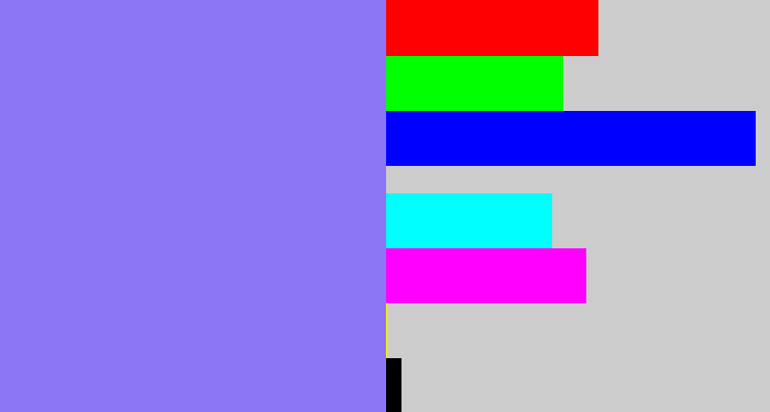 Hex color #8c76f6 - periwinkle