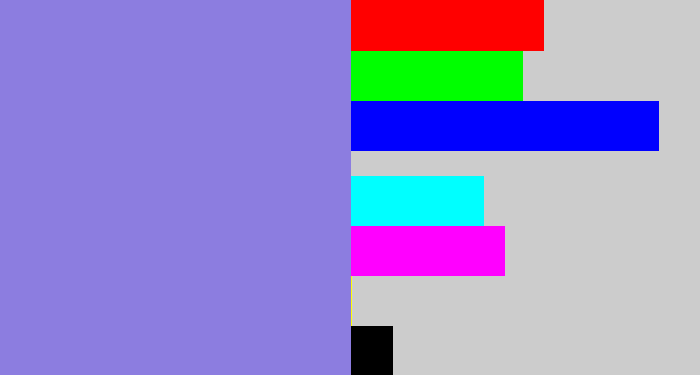Hex color #8c7de0 - perrywinkle