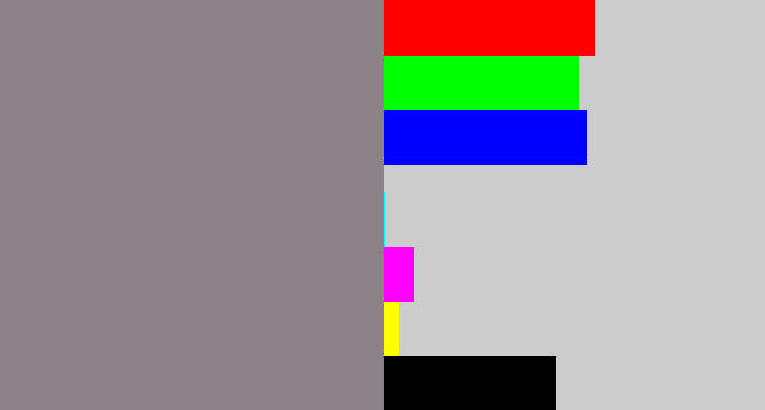 Hex color #8c8186 - warm grey