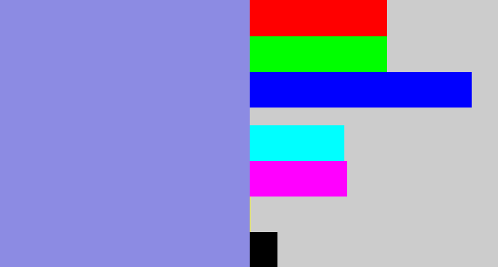 Hex color #8c8be3 - perrywinkle