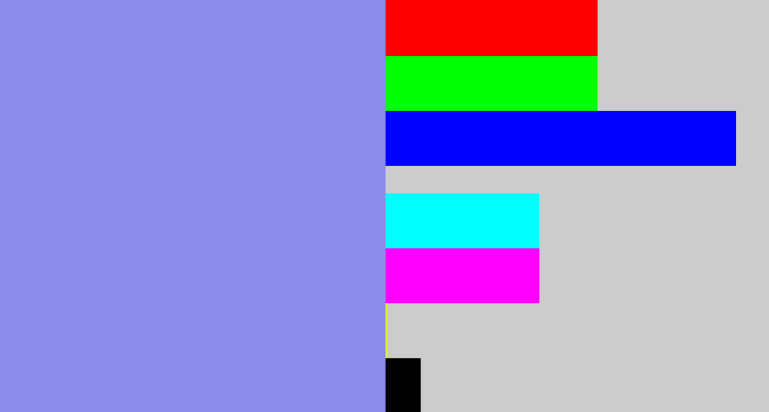 Hex color #8c8be9 - perrywinkle