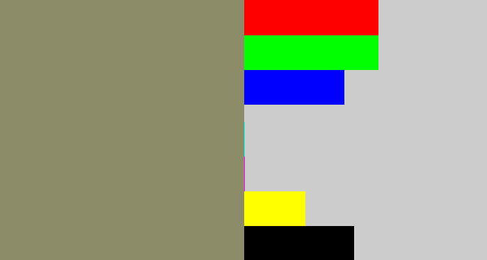 Hex color #8c8c69 - brown grey
