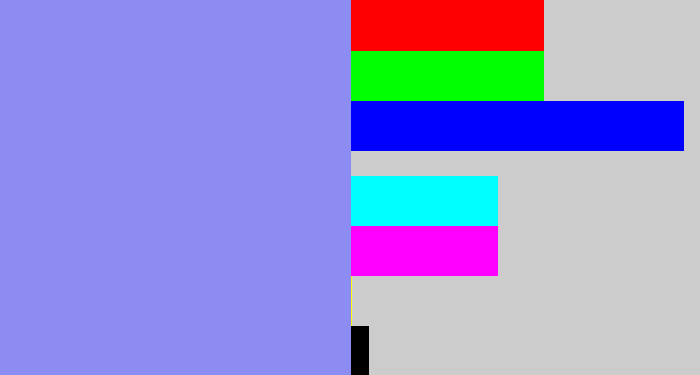 Hex color #8c8cf3 - lavender blue