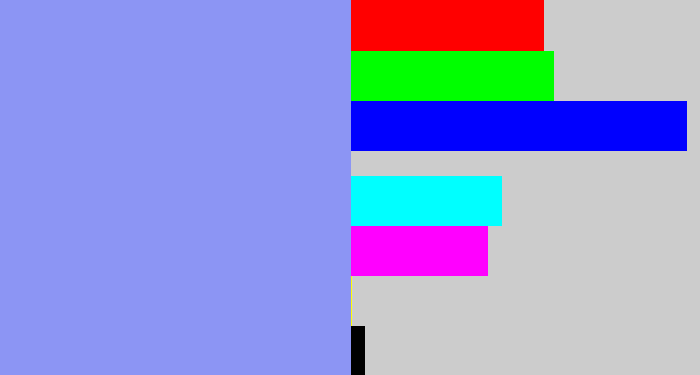 Hex color #8c95f4 - periwinkle blue