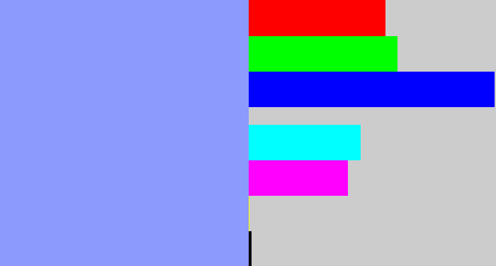 Hex color #8c99fd - periwinkle blue