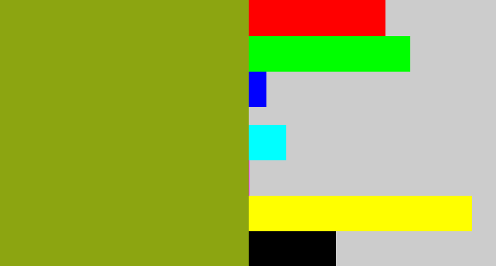 Hex color #8ca511 - pea green