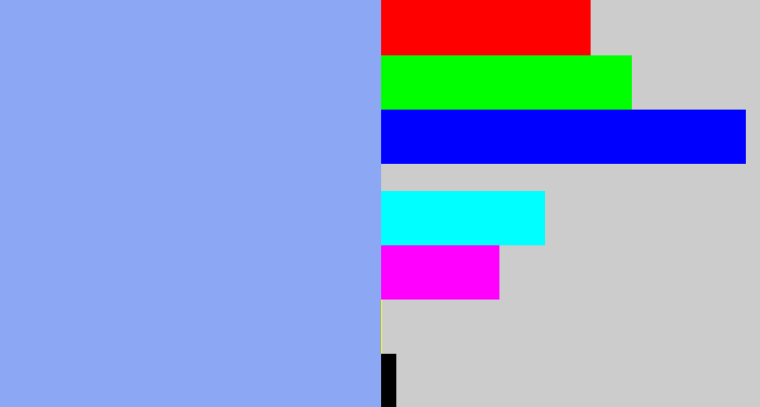 Hex color #8ca8f5 - periwinkle blue
