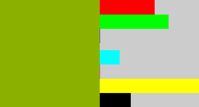 Hex color #8cb000 - barf green