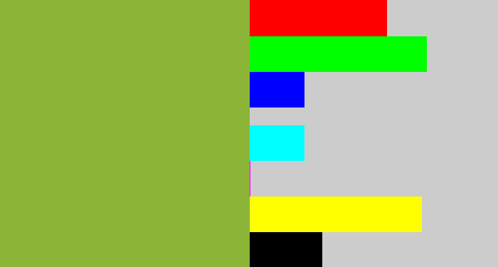 Hex color #8cb437 - avocado