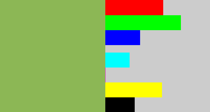 Hex color #8cb755 - turtle green