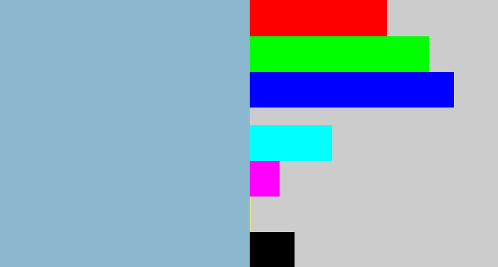 Hex color #8cb8d0 - light grey blue