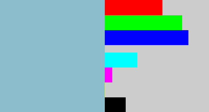 Hex color #8cbdcc - light grey blue