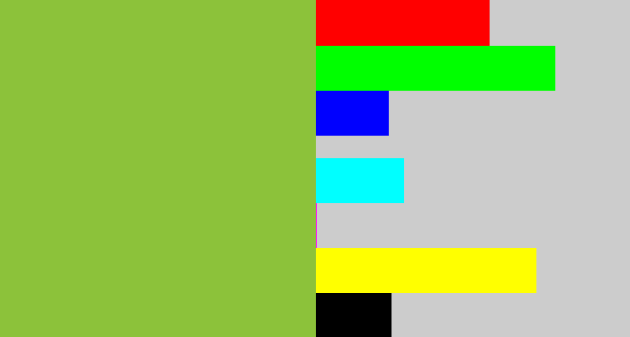 Hex color #8cc23a - avocado