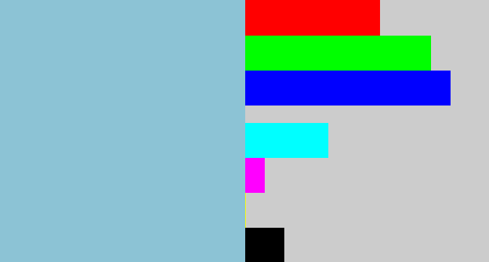 Hex color #8cc3d5 - light grey blue