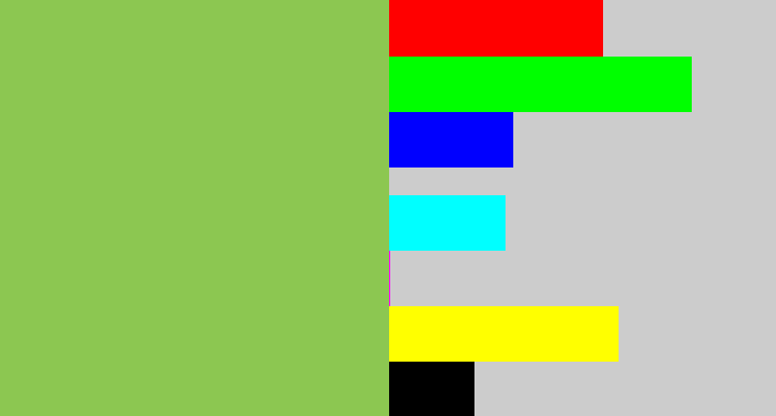 Hex color #8cc751 - turtle green