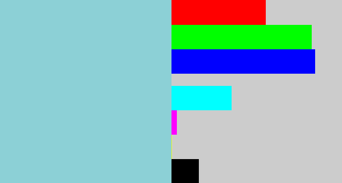 Hex color #8cd0d6 - light grey blue