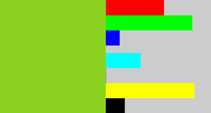 Hex color #8cd221 - apple green