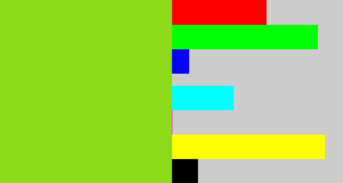 Hex color #8cda19 - slime green