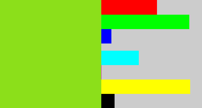 Hex color #8cdf1a - apple green