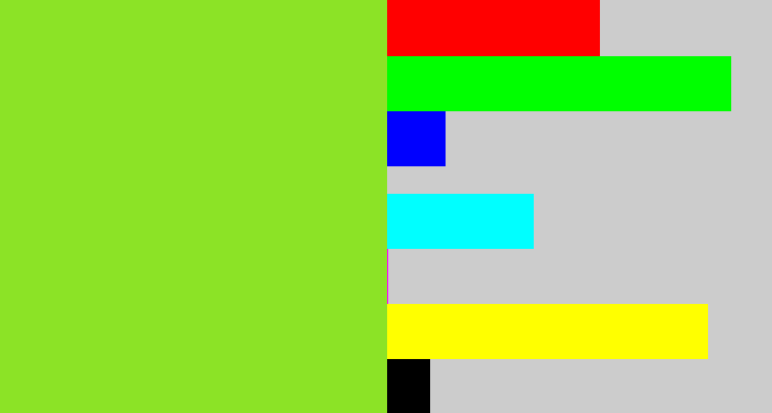 Hex color #8ce326 - kiwi green