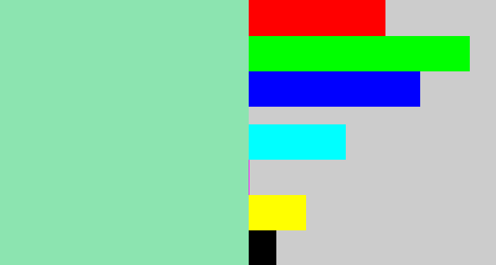 Hex color #8ce4b0 - hospital green