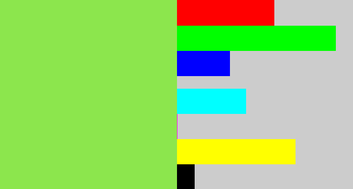 Hex color #8ce64d - kiwi green