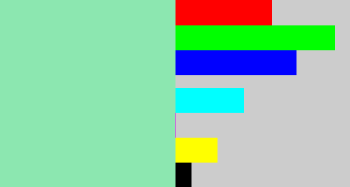 Hex color #8ce7b0 - hospital green