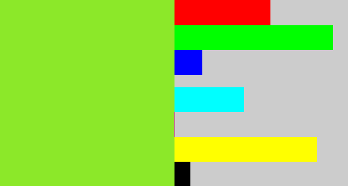 Hex color #8ce829 - kiwi green