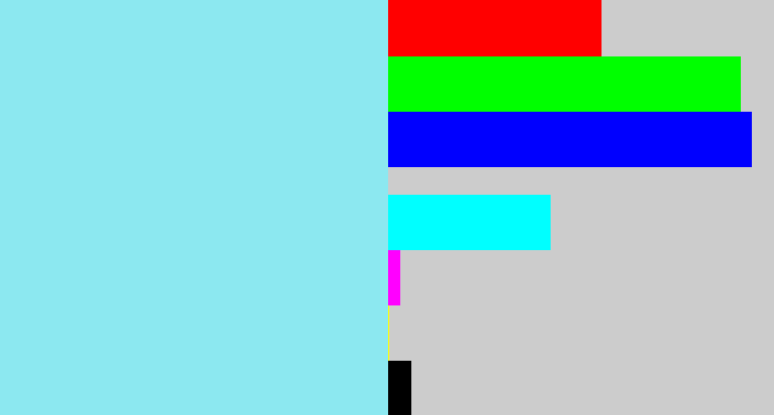 Hex color #8ce8f0 - robin's egg blue