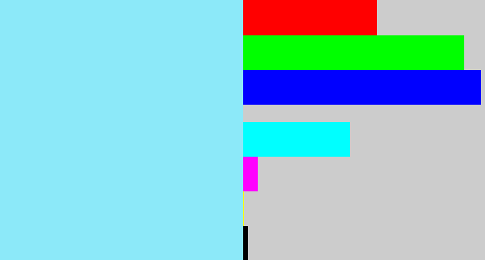 Hex color #8ce9f9 - robin egg blue