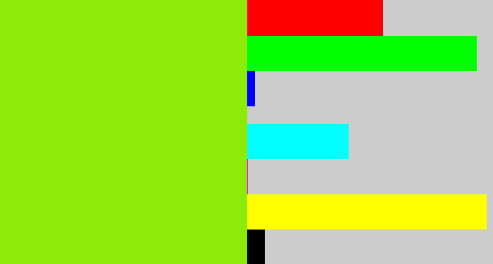 Hex color #8cec08 - bright lime