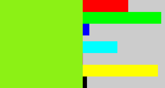 Hex color #8cf115 - acid green