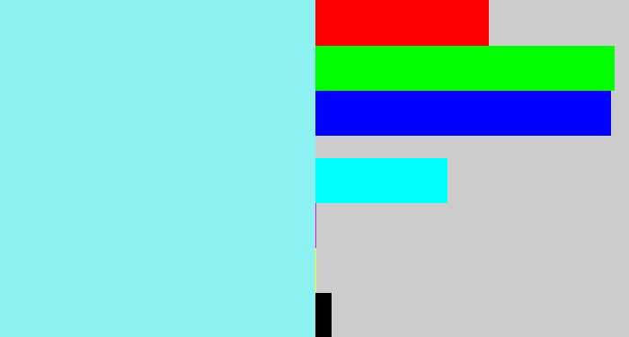 Hex color #8cf1f0 - robin egg blue