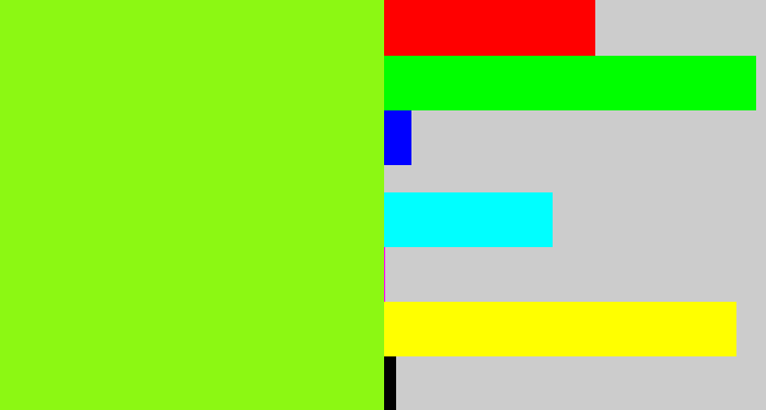 Hex color #8cf813 - acid green