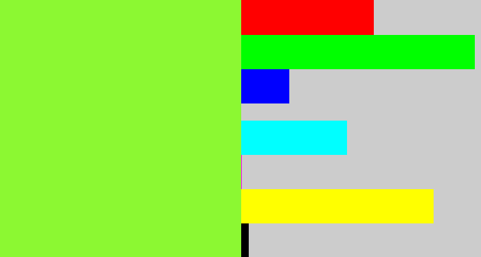 Hex color #8cf832 - kiwi green