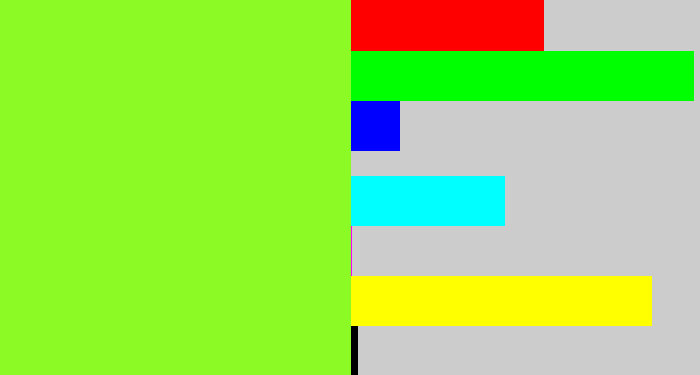 Hex color #8cfa24 - acid green